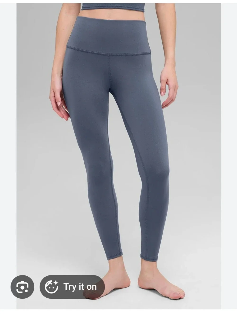 ALO Yoga High-Rise Airbrush Legging in Bluestone Gray